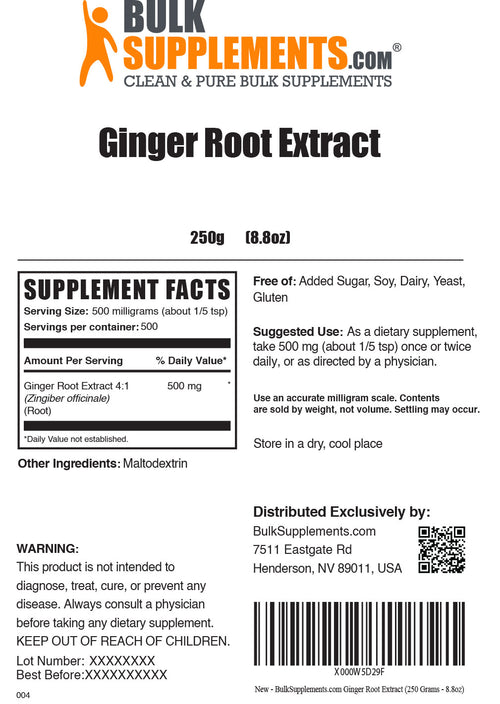 Ginger Root Extract Zingiber officinale Root Extract