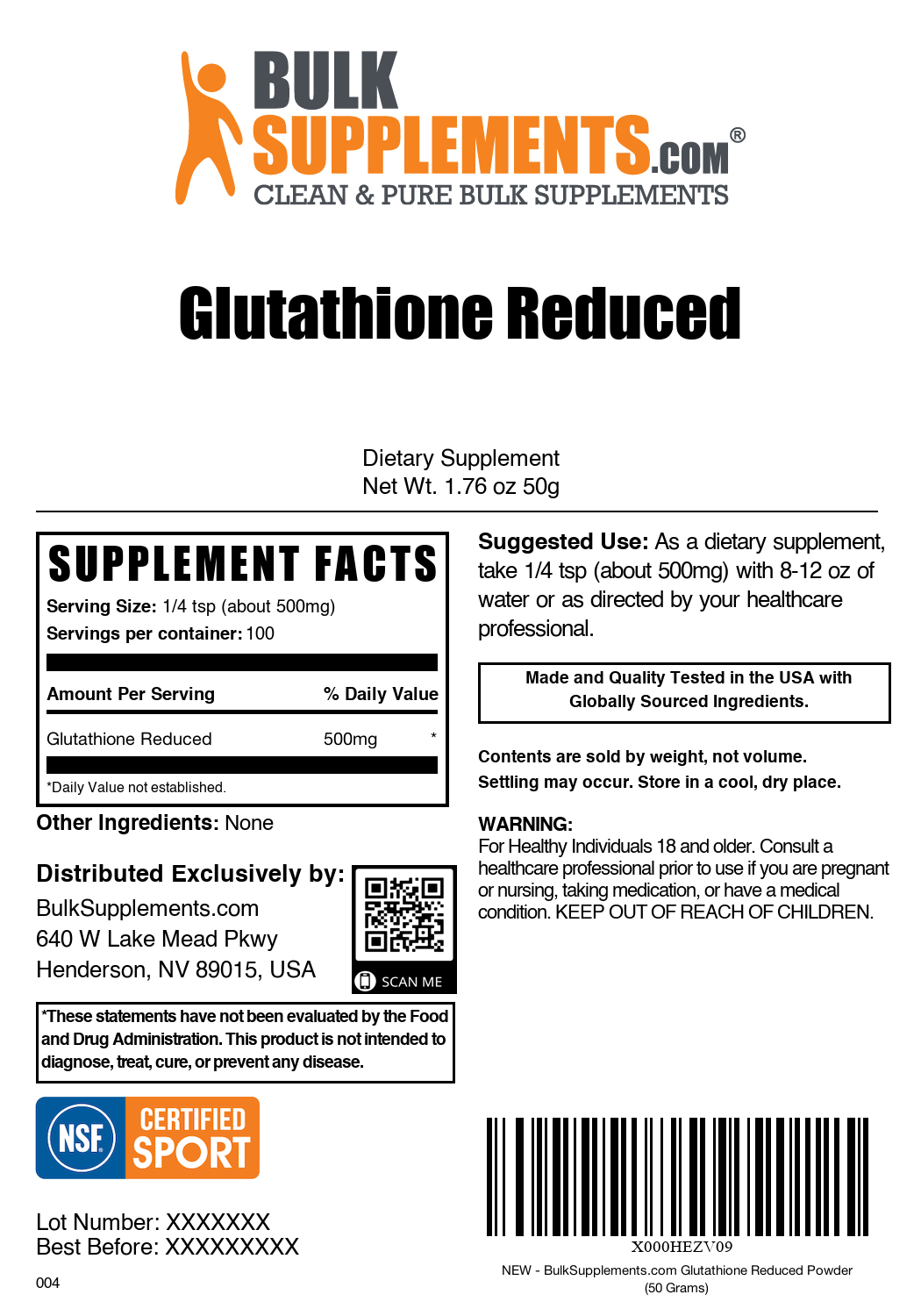 Glutathione Powder (Reduced Form)