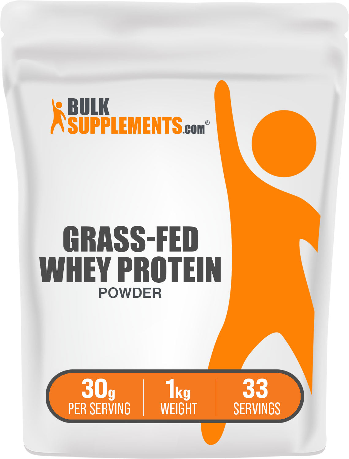 BulkSupplements Grass-Fed Whey Protein Powder 1kg