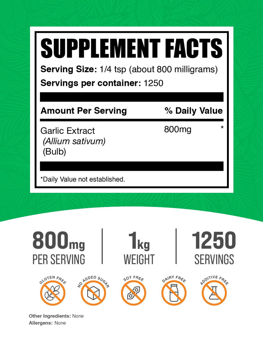 Garlic Extract Powder | Allium sativum Extact Powder