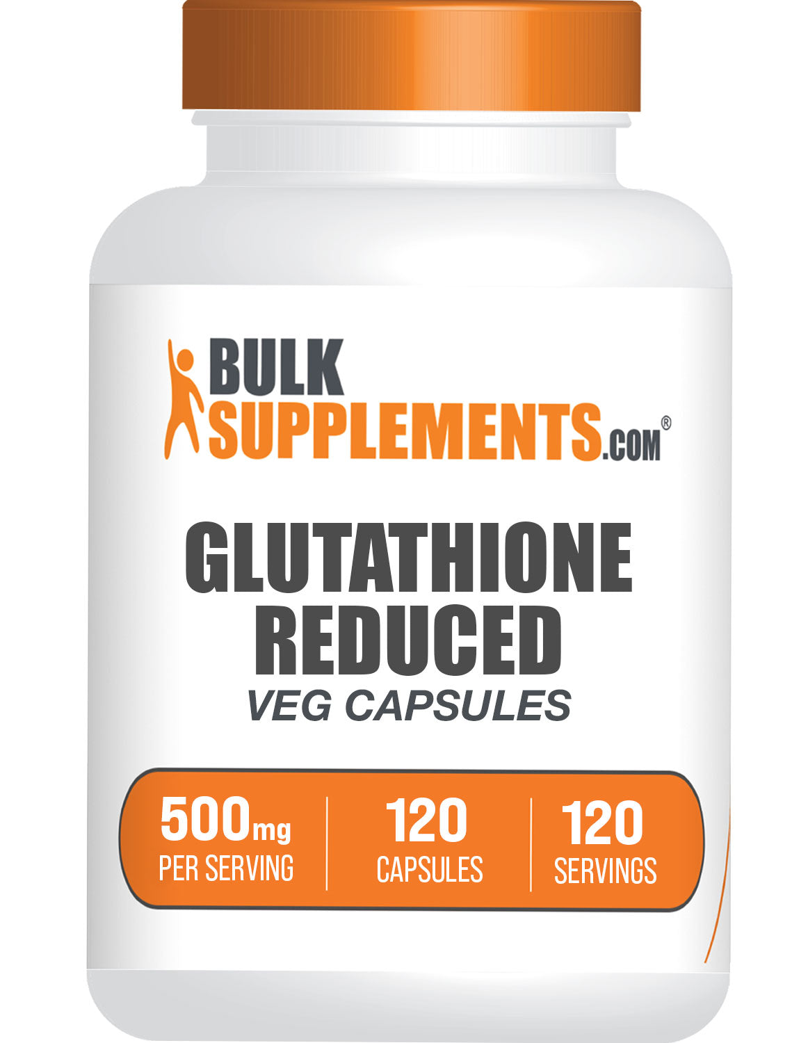 BulkSupplements glutathione capsules 500mg 120 count