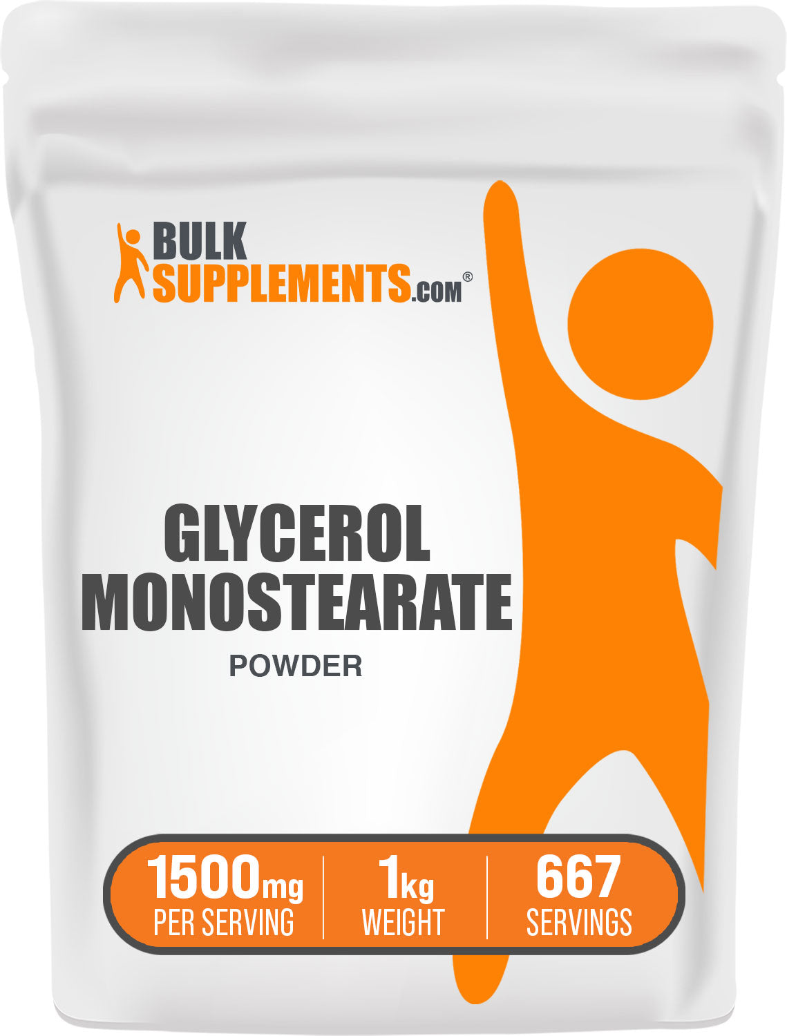 BulkSupplements Glycerol Monostearate Powder 1kg 2.2 lbs