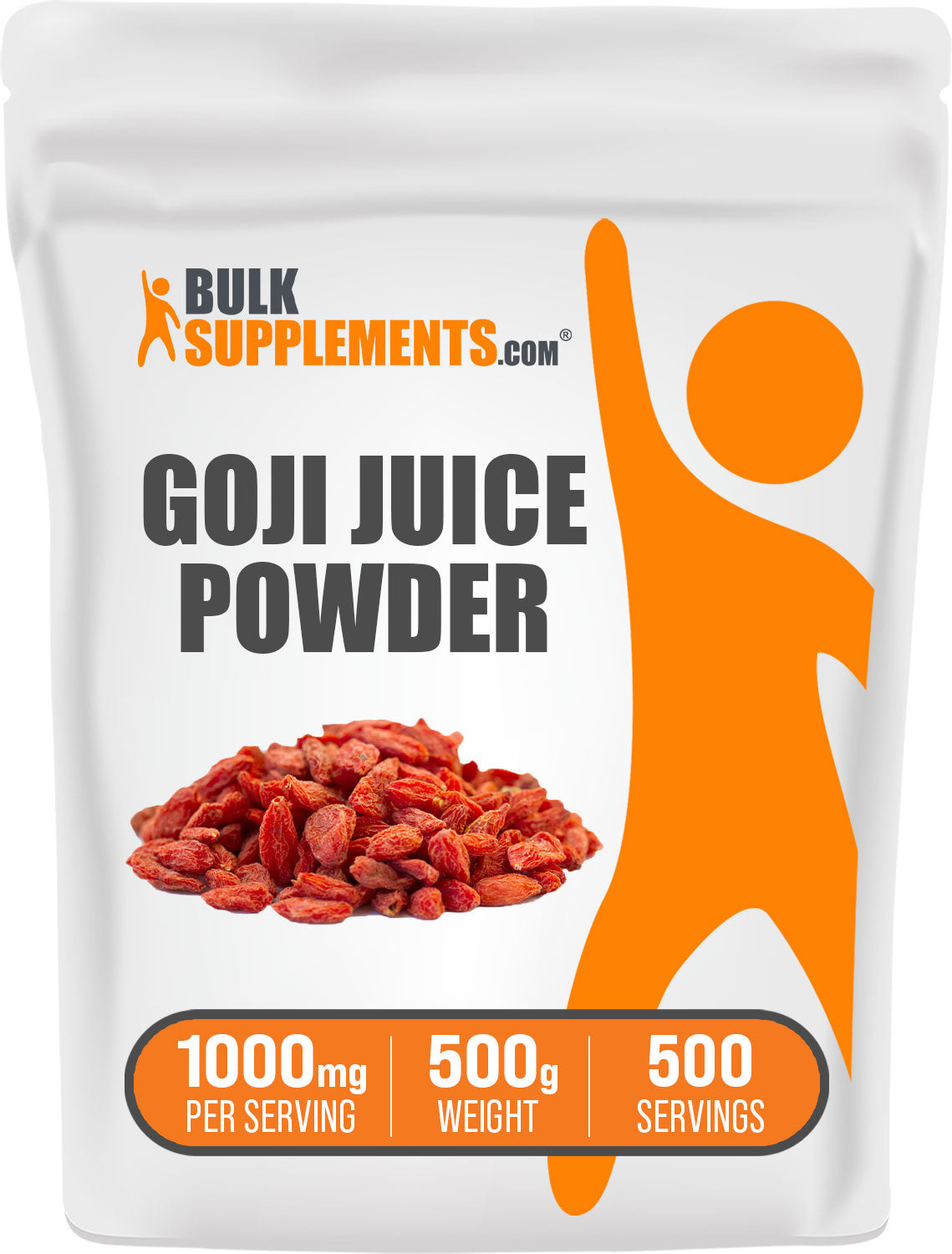 BulkSupplements.com Goji Juice Powder 500g Bag