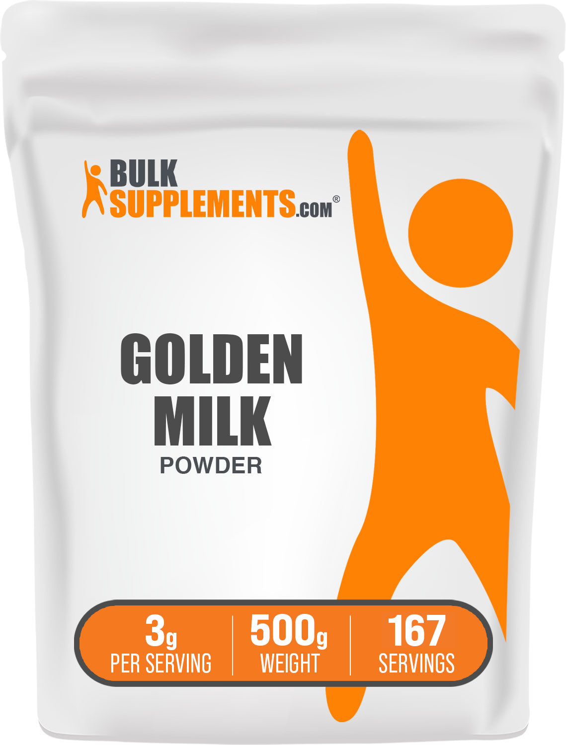 BulkSupplements.com Golden Milk Powder 500g bag image