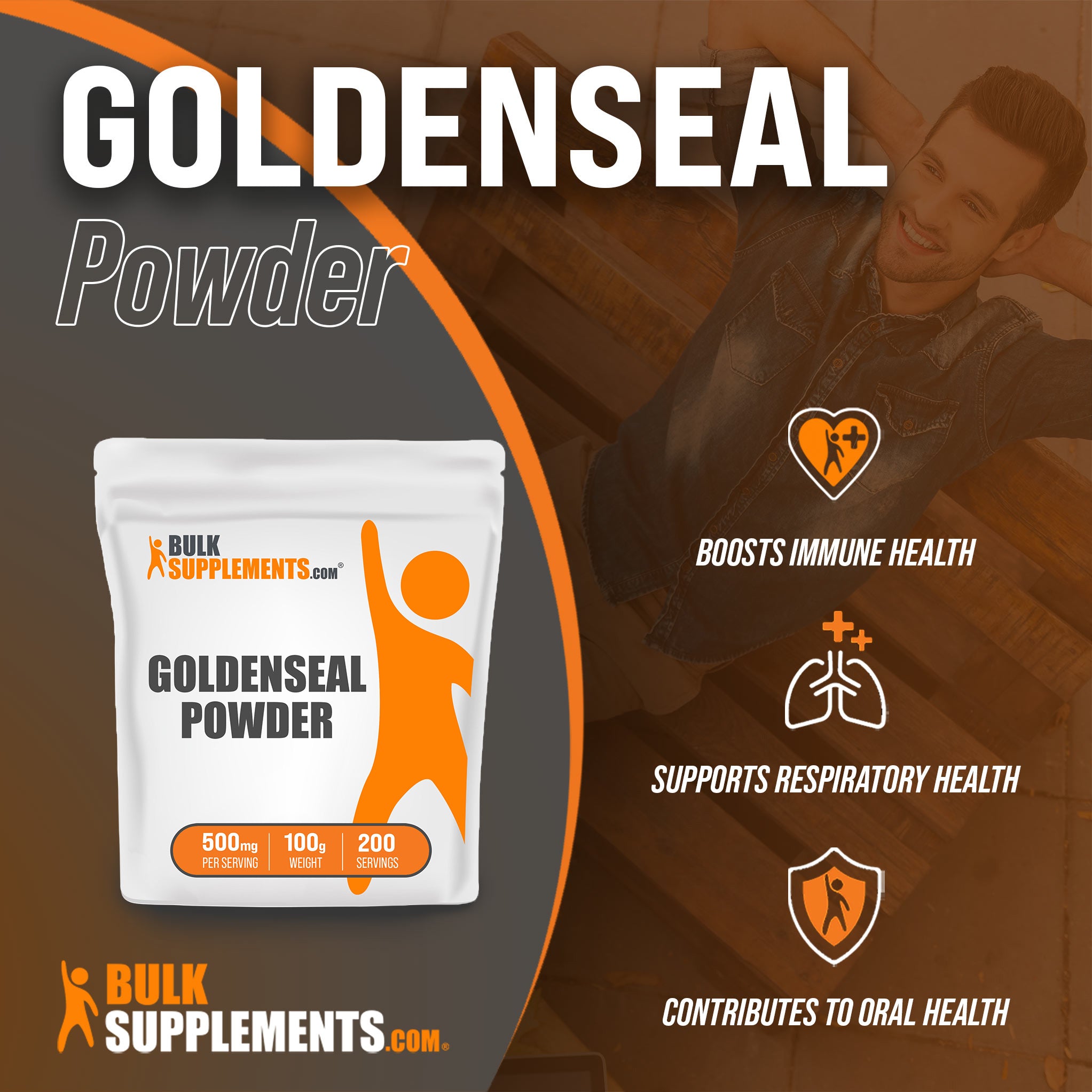 Benefits of Goldenseal Powder; boosts immune health, supports respiratory health, contributes to oral health