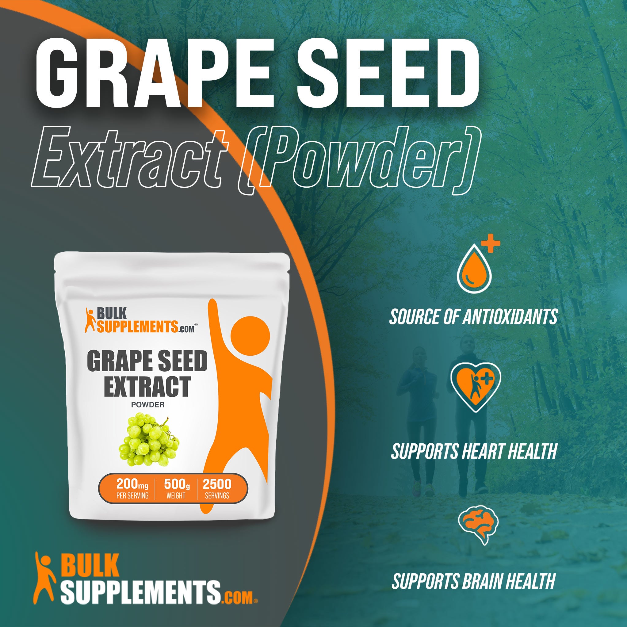 Benefits of Grape Seed Extract; source of antioxidants; supports heart health, supports brain health