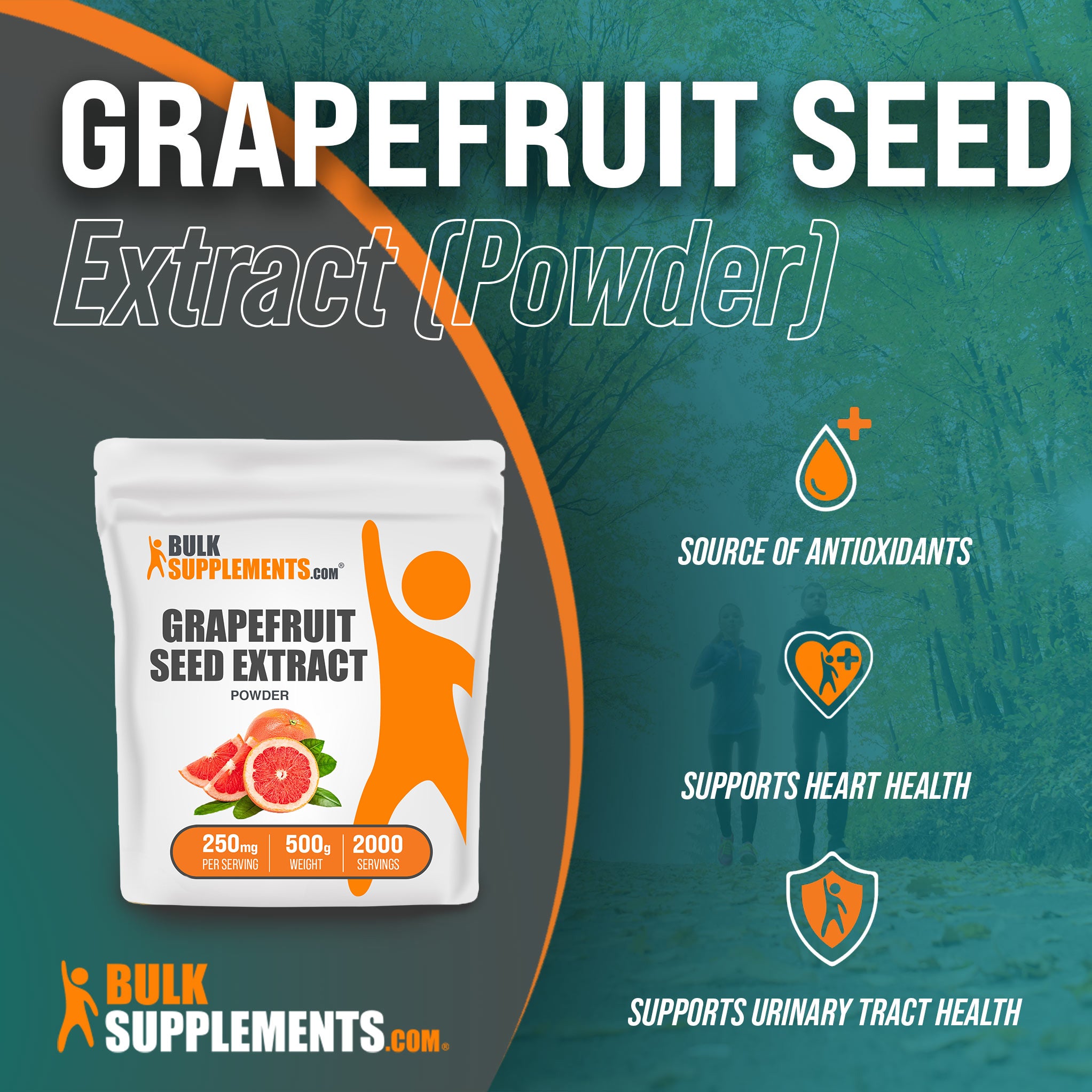 Benefits of Grapefruit Seed Extract; source of antioxidants, supports heart health, supports urinary tract health