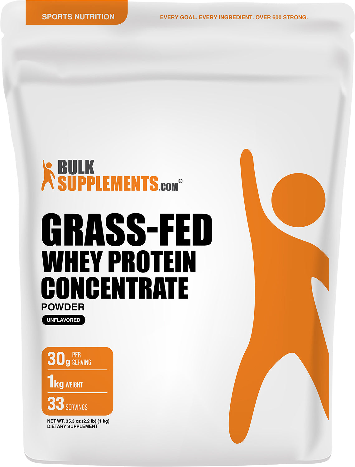 Grass Fed Whey Protein Concentrate Powder 1kg Main Image