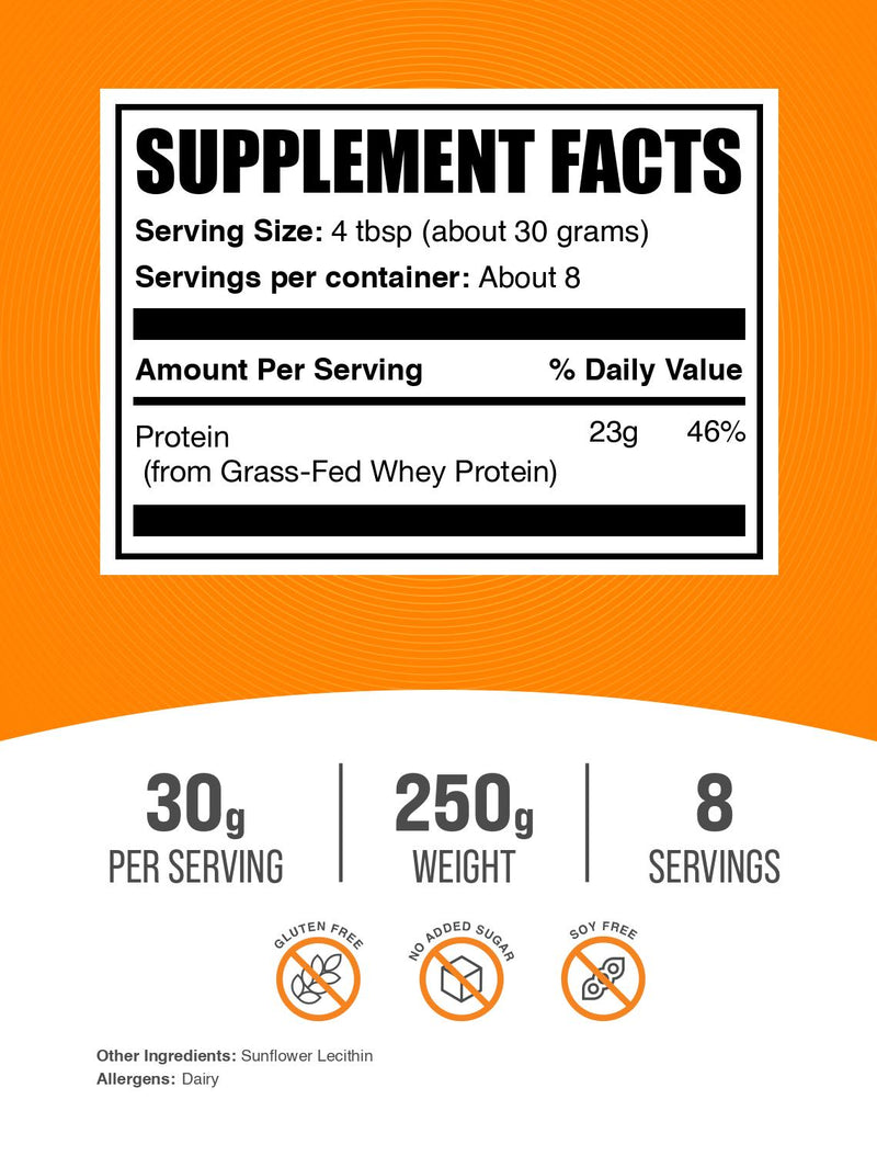 Grass-Fed Whey Protein Isolate Powder | Protein Powder Supplement