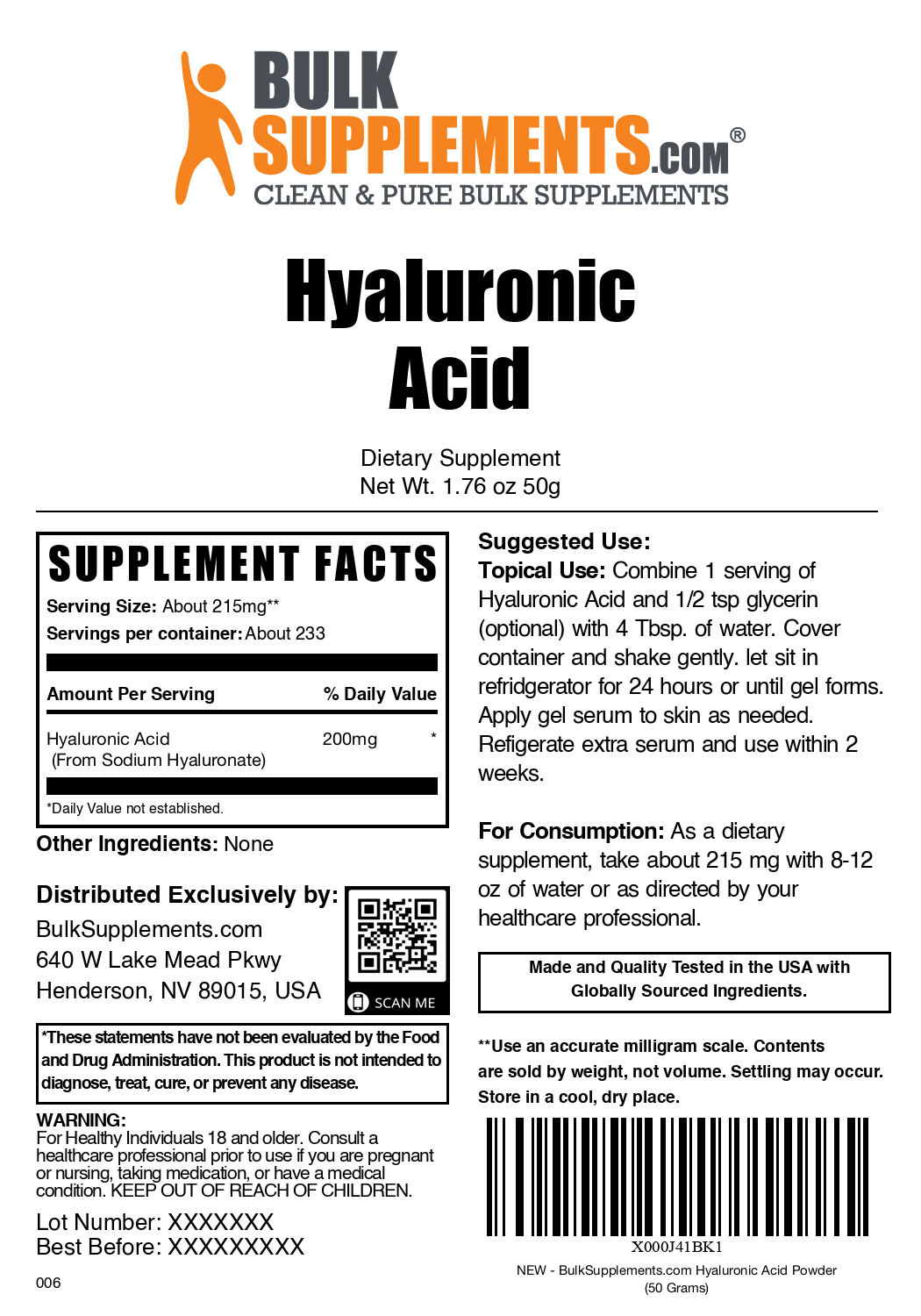 Hyaluronsäure-Pulver