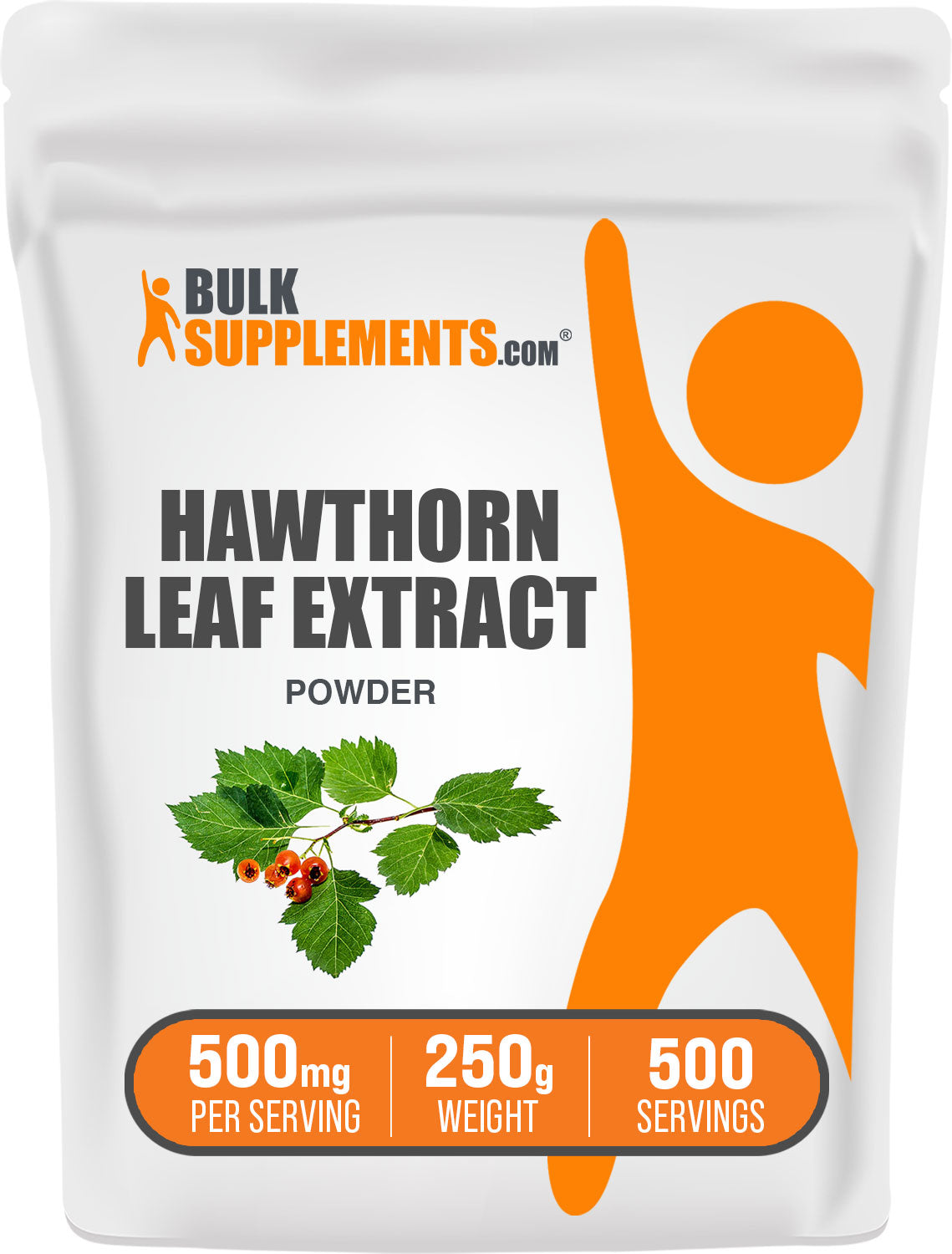 BulkSupplements.com Hawthorn Leaf Extract 250g Bag