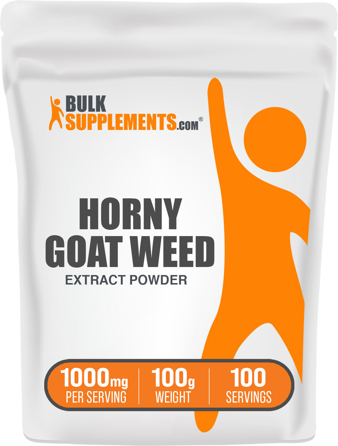 BulkSupplements.com Horny Goat Weed Extract Powder 100g bag