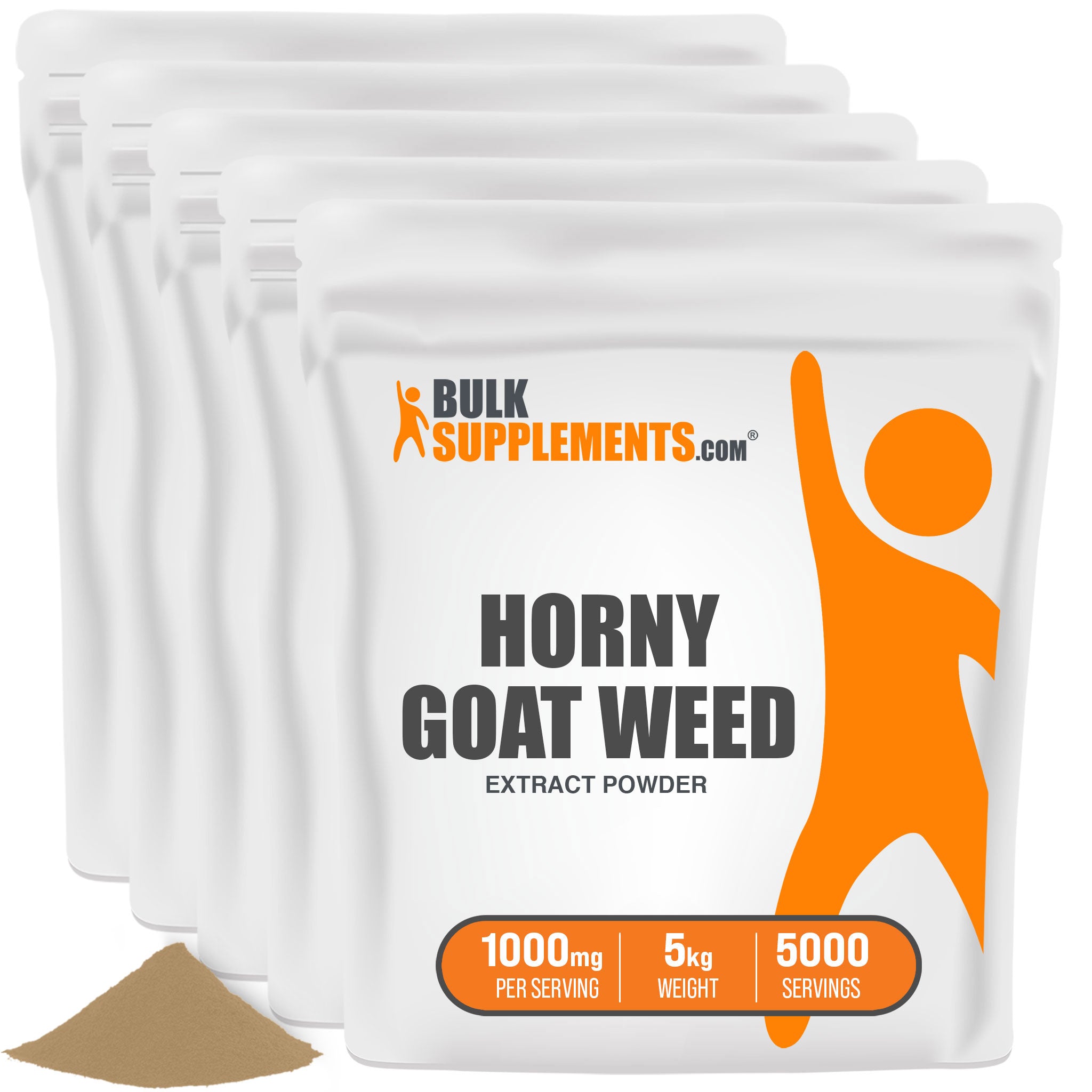 BulkSupplements Horny Goat Weed Extract Powder 5 Kilograms bags