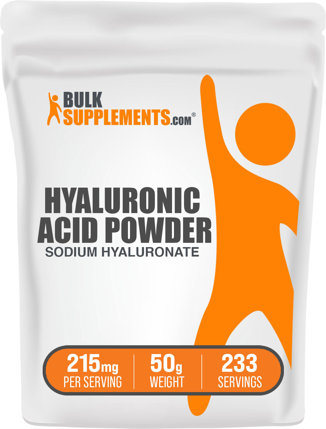 BulkSupplements Hyaluronic Acid Powder Sodium Hyaluronate 50g
