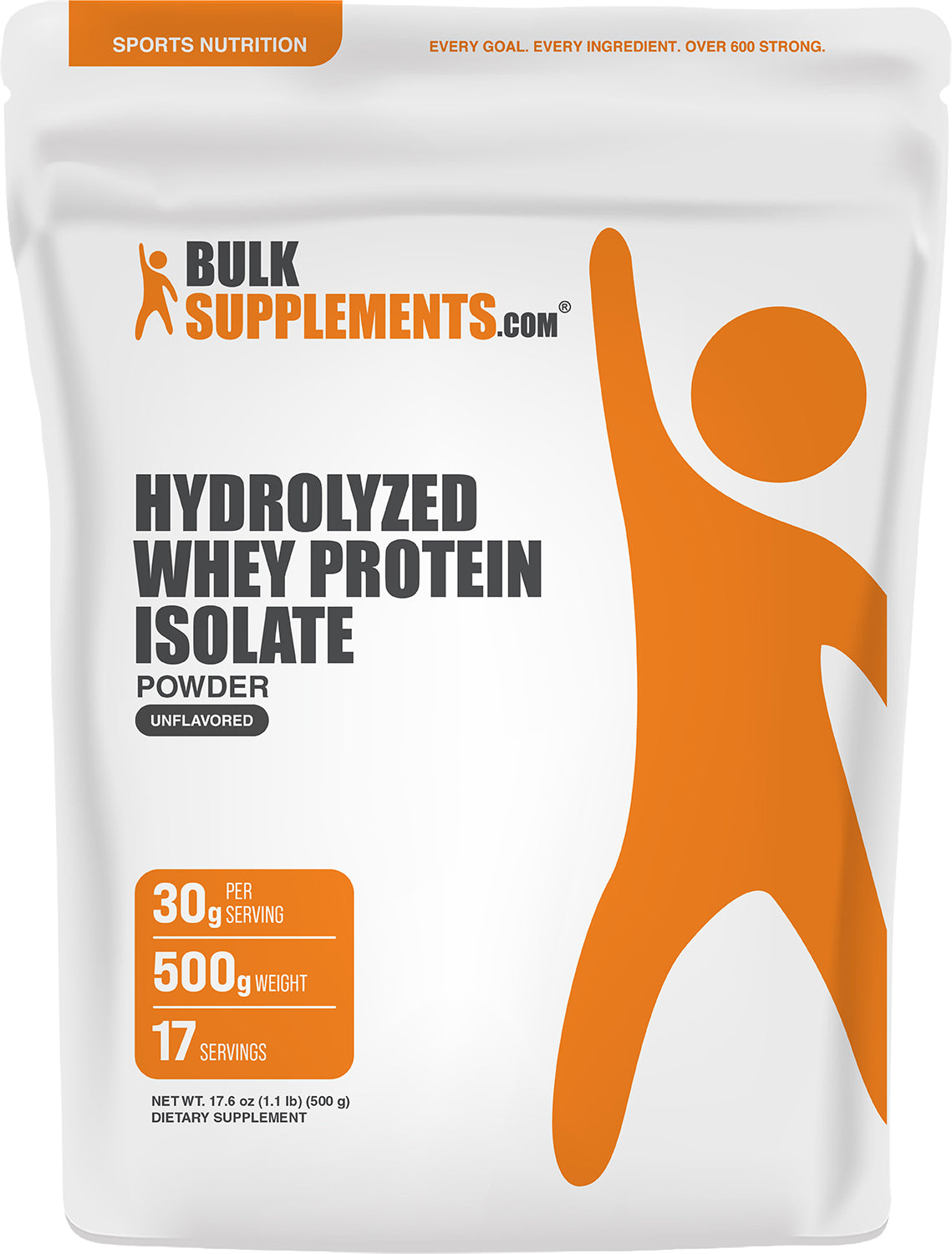 Hydrolyzed Whey Protein Isolate Powder 500g Main Image