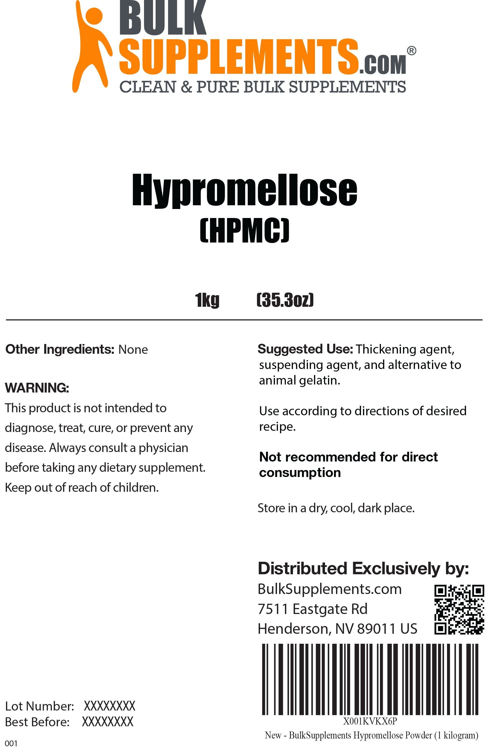 Suggested Use Hypromellose (HPMC)