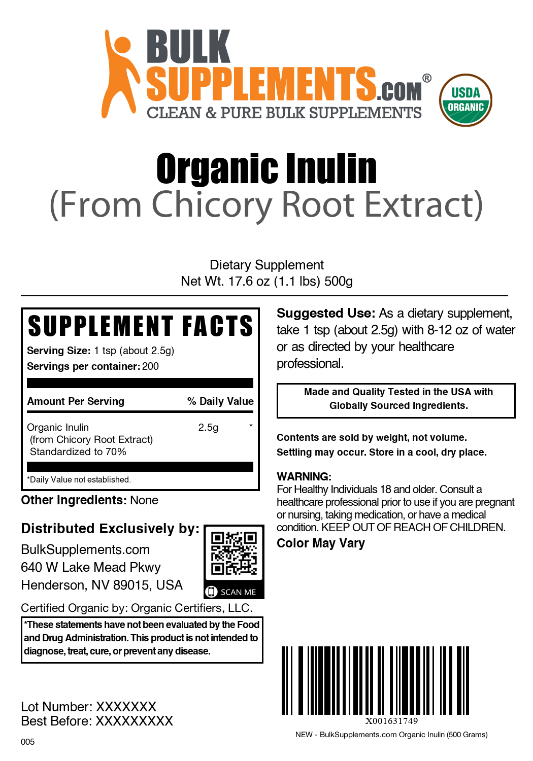 Organiczny proszek z inuliny
