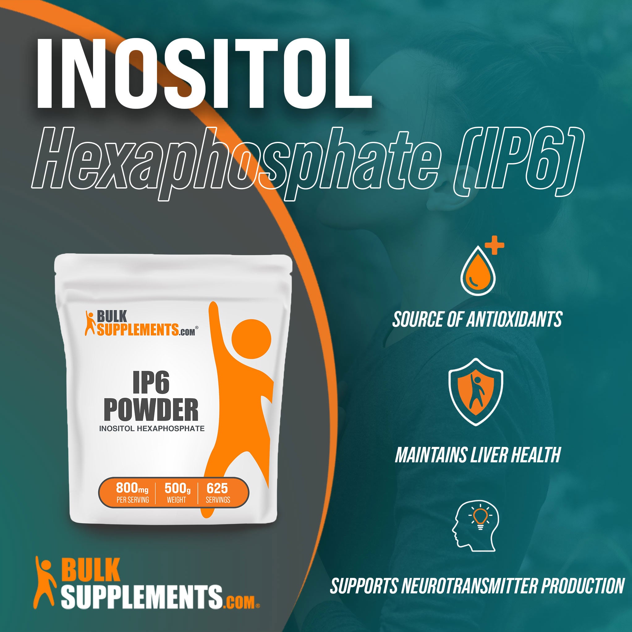 Benefits of Inositol Hexaphosphate IP6; source of antioxidants, maintains liver health, supports neurotransmitter production