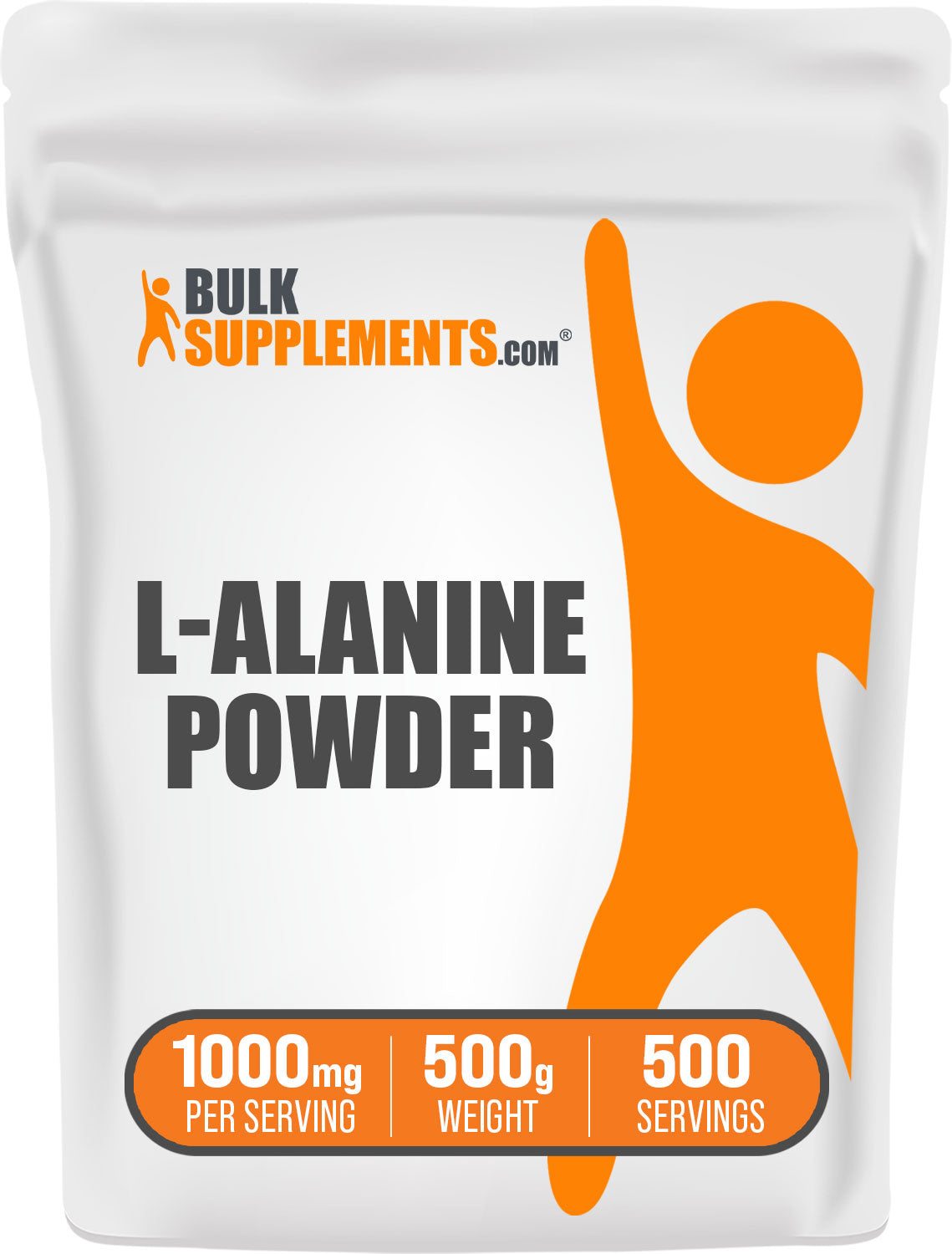 BulkSupplements.com L-Alanine Powder 500g Bag