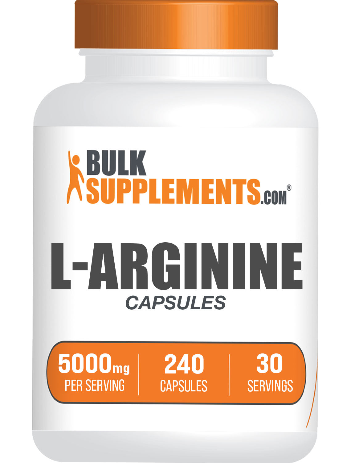 BulkSupplements L-Arginine Capsules 240ct