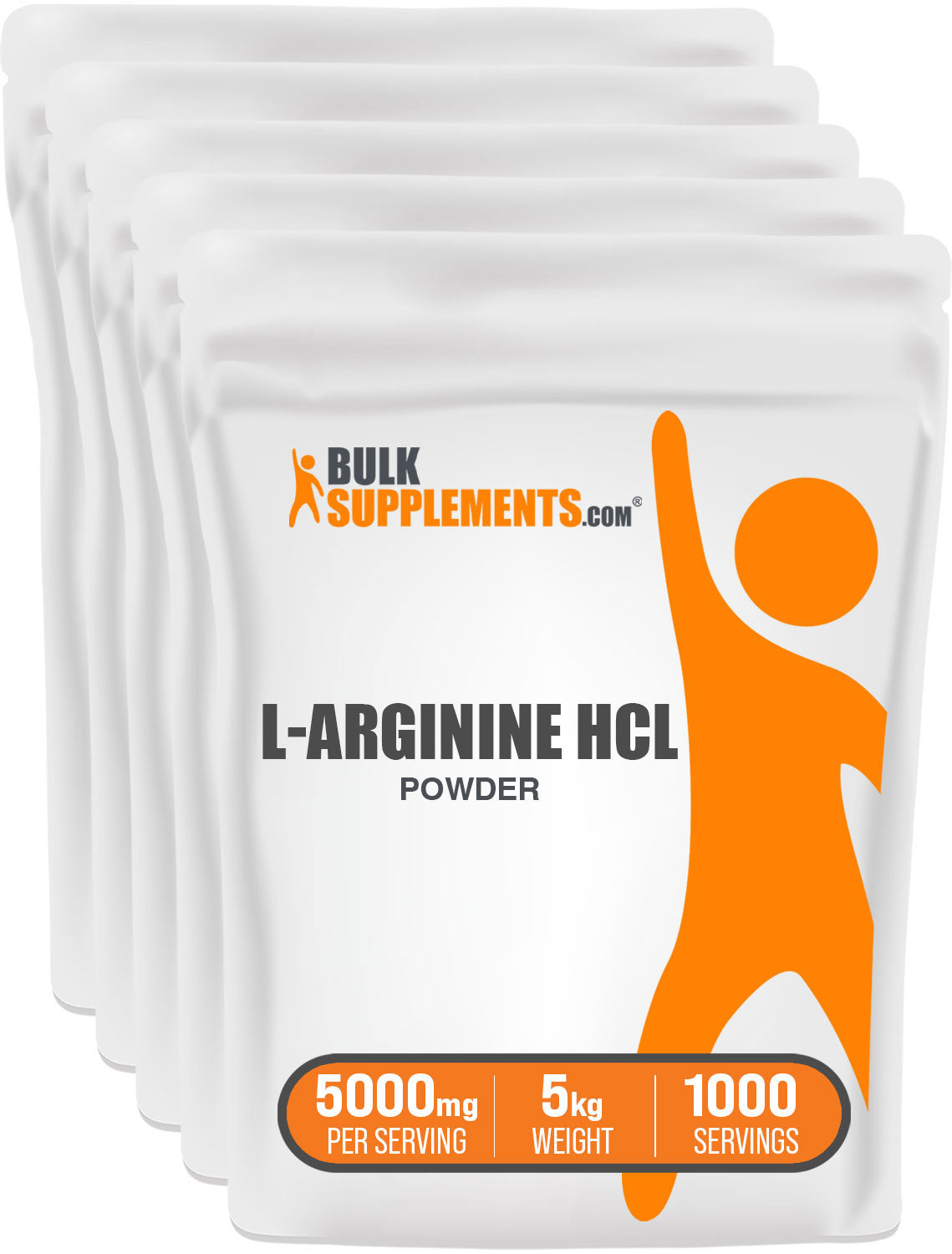 BulkSupplements.com L-Arginine HCl Powder Bag 5kg