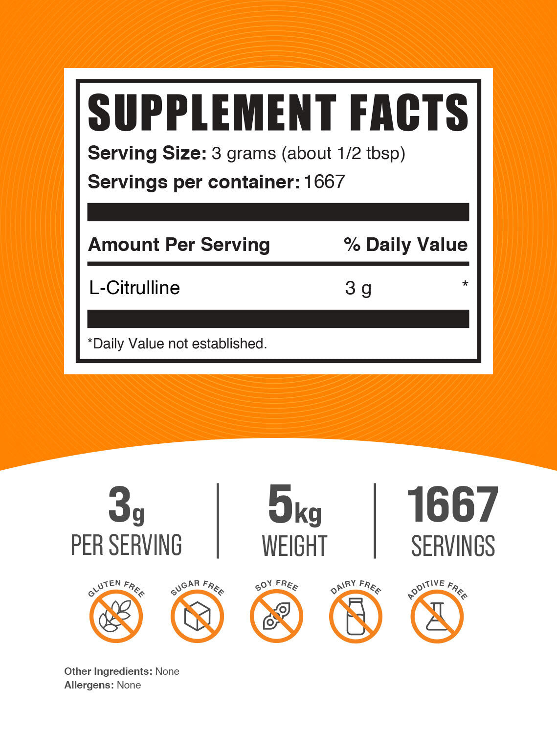 Supplement Facts L-Citrulline Powder