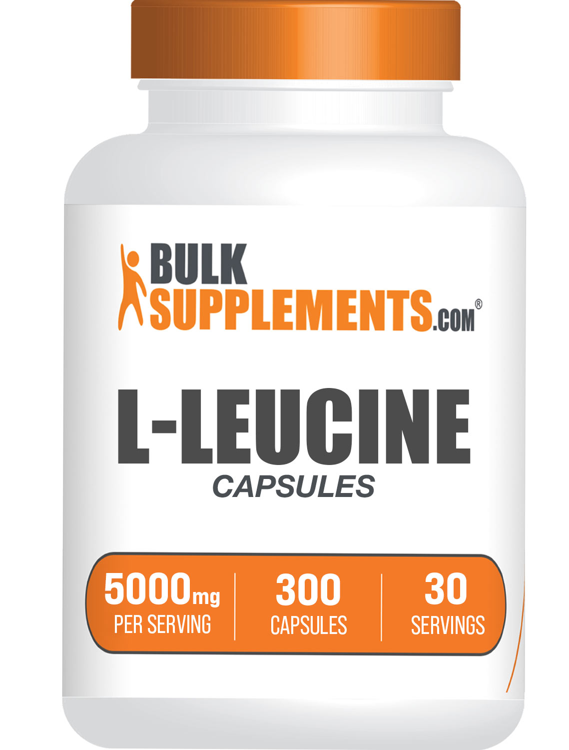 BulkSupplements L-Leucine Capsules 300 ct Amino Acids Supplement