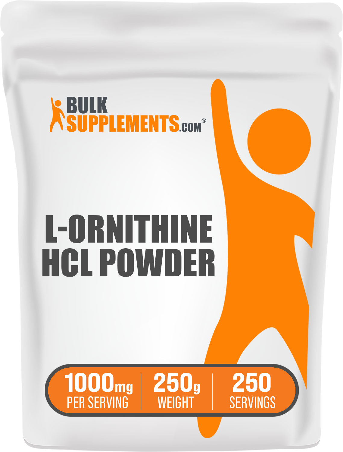 BulkSupplements.com L-Ornithine HCl Powder 250g bag