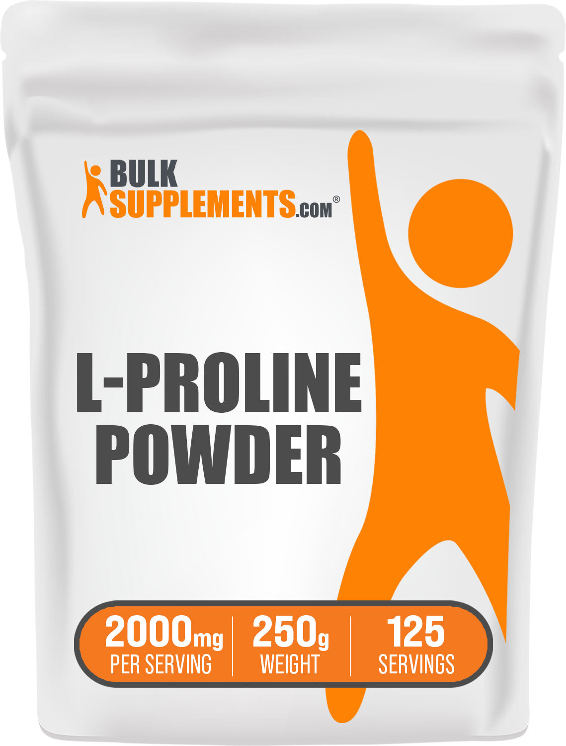 BulkSupplements.com L-Proline Powder 250g bag