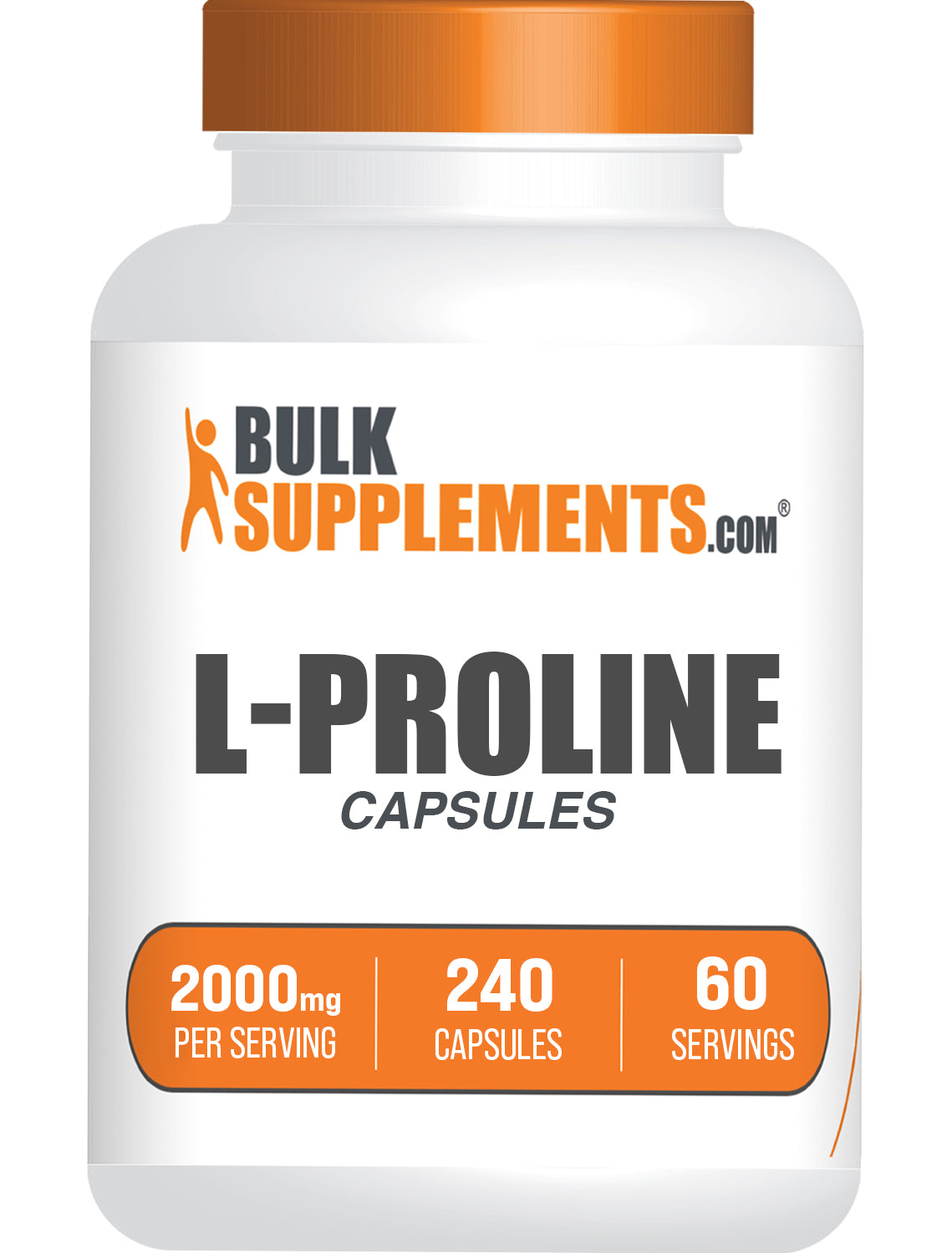 BulkSupplements L-Proline Capsules 240 ct