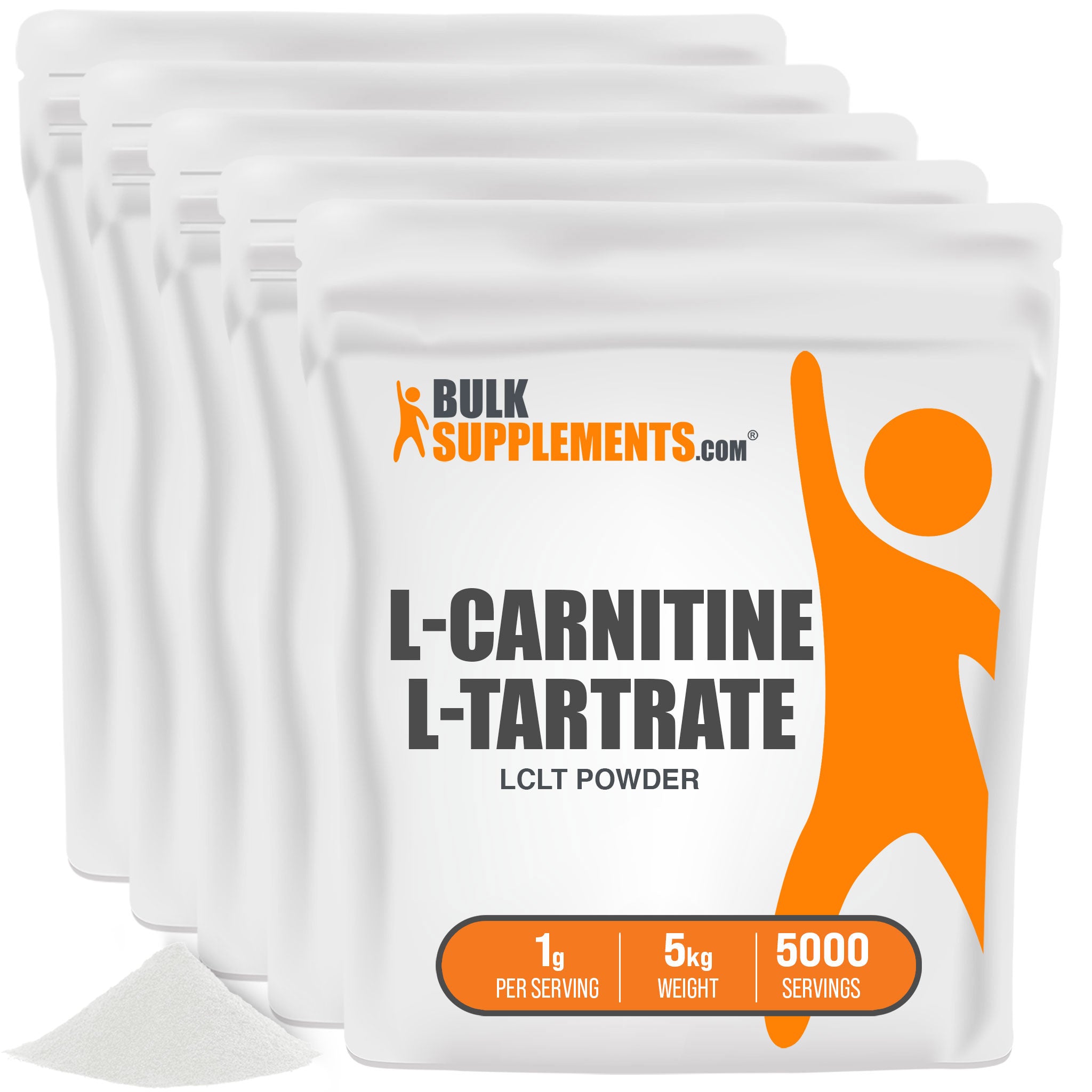BulkSupplements L-Carnitine L-Tartrate Powder 5 Kilograms bags