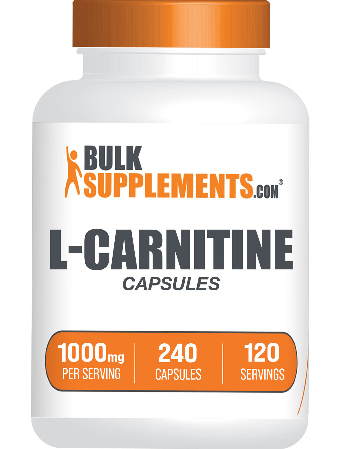 BulkSupplements L-Carnitine Capsules 1000mg 240 capsules