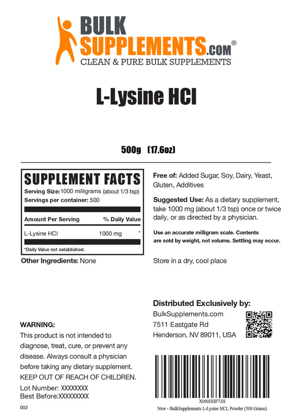 LLysine HCl Powder Build Muscle & Promote Wound Healing