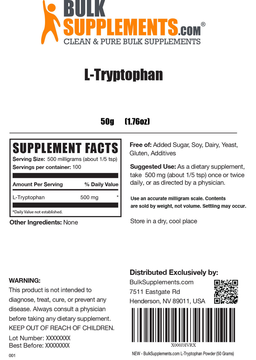 Get a Good Night's Rest with L-Tryptophan Supplement Powder