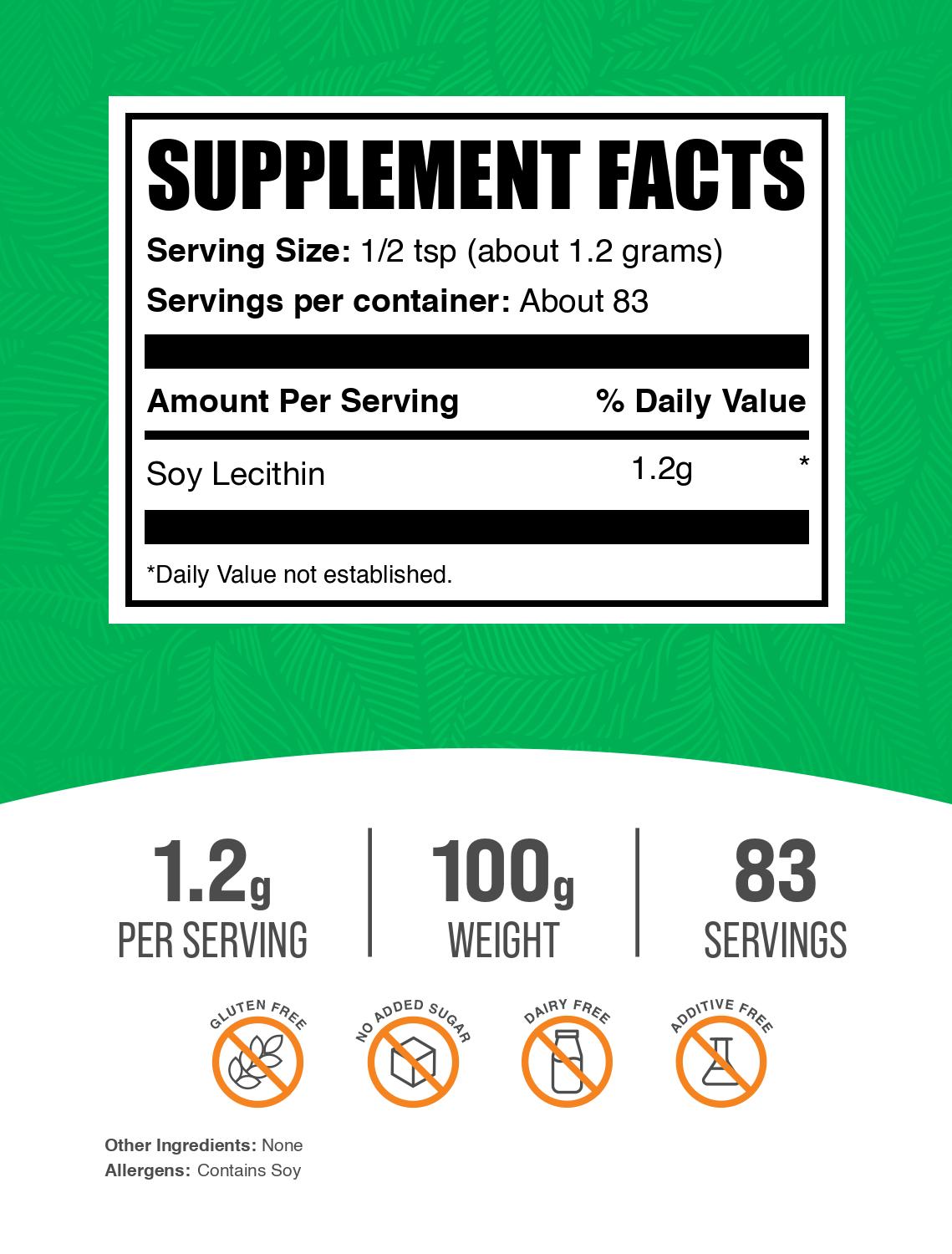 Lecithin Powder 100g Label