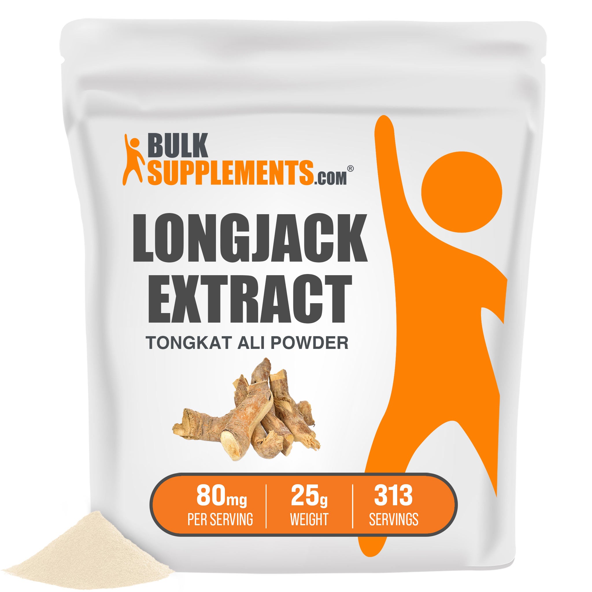 BulkSupplements Longjack Extract Tongkat Ali Powder 25 grams bag
