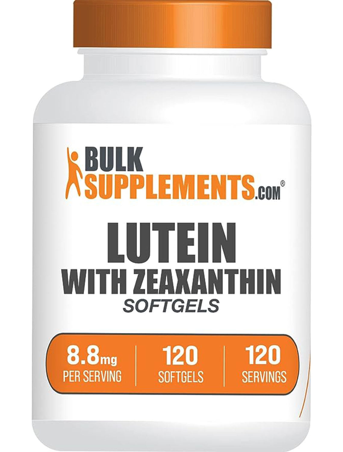 BulkSupplements.com Lutein with Zeaxanthin 120 ct Softgels Bottle