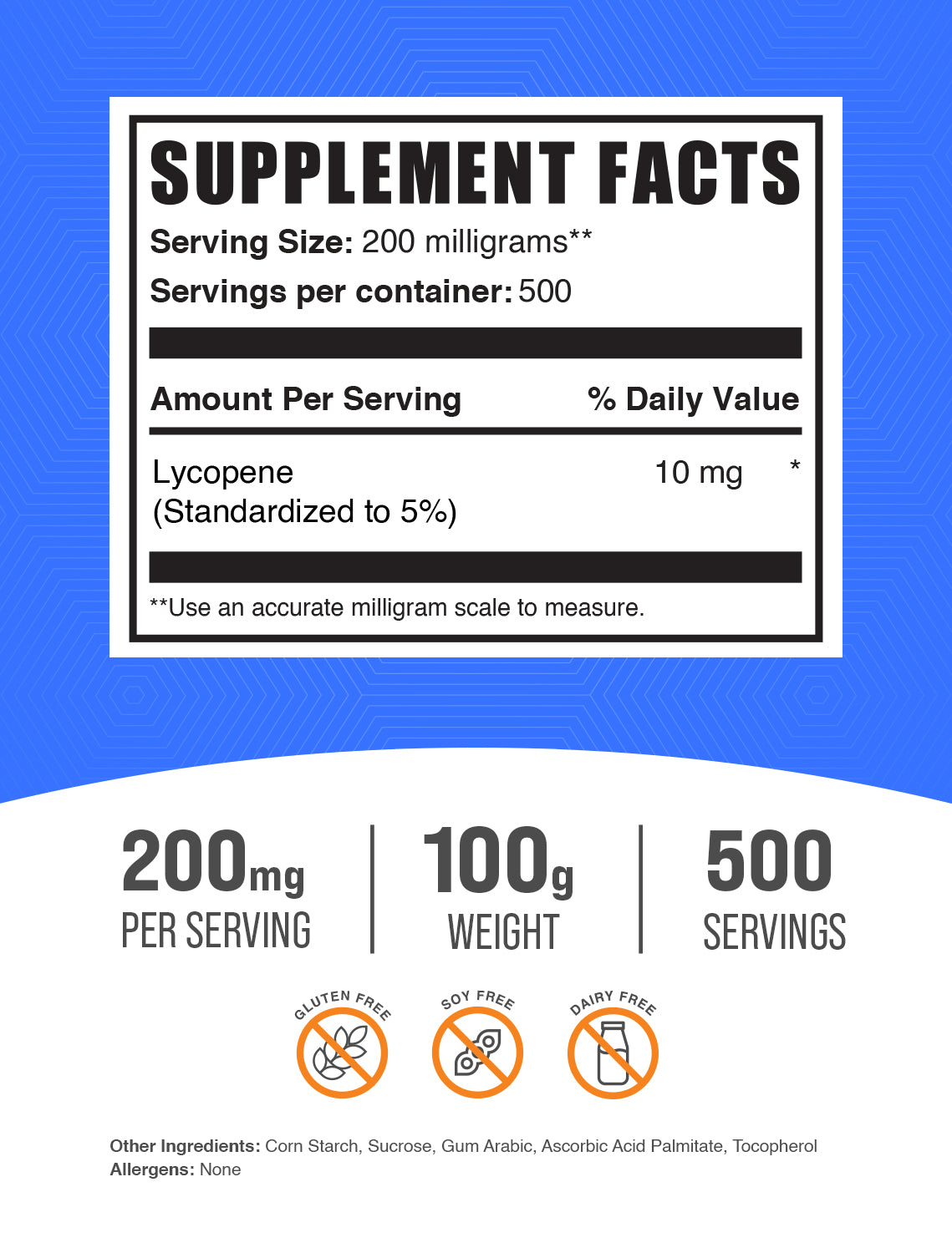 Lycopene Powder Label 100g