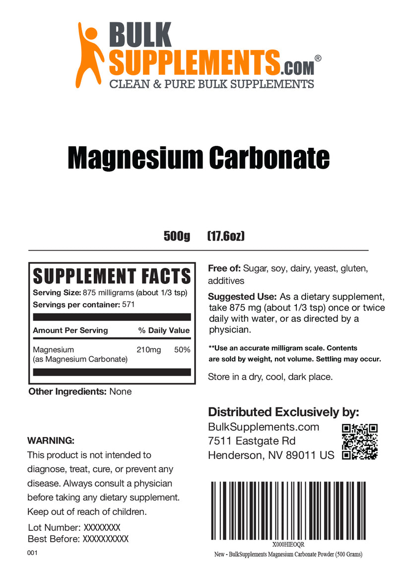 Magnesium Carbonate Powder Magnesium Supplement