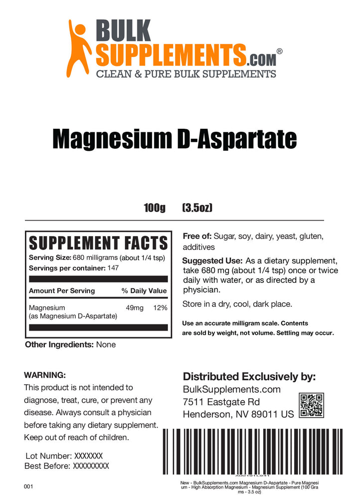 Magnesium DAspartate Magnesium Supplements Mineral Supplements