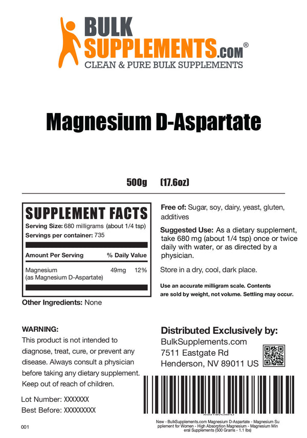 Magnesium DAspartate Magnesium Supplements Mineral Supplements