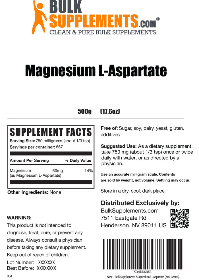 Magnesium Aspartate Magnesium Supplement Mineral Supplements