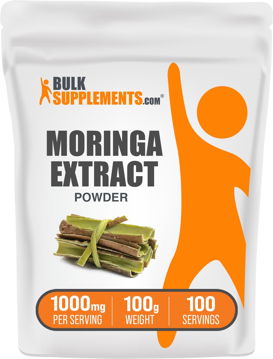BulkSupplements Moringa Extract Powder 100g bag