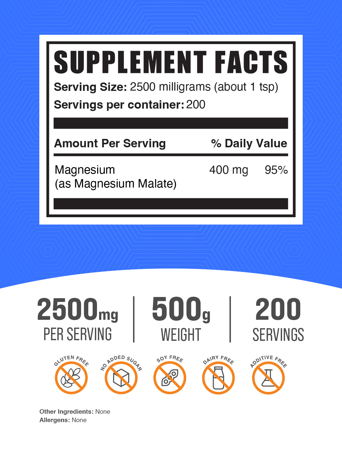 Magnesium Malate 500g label