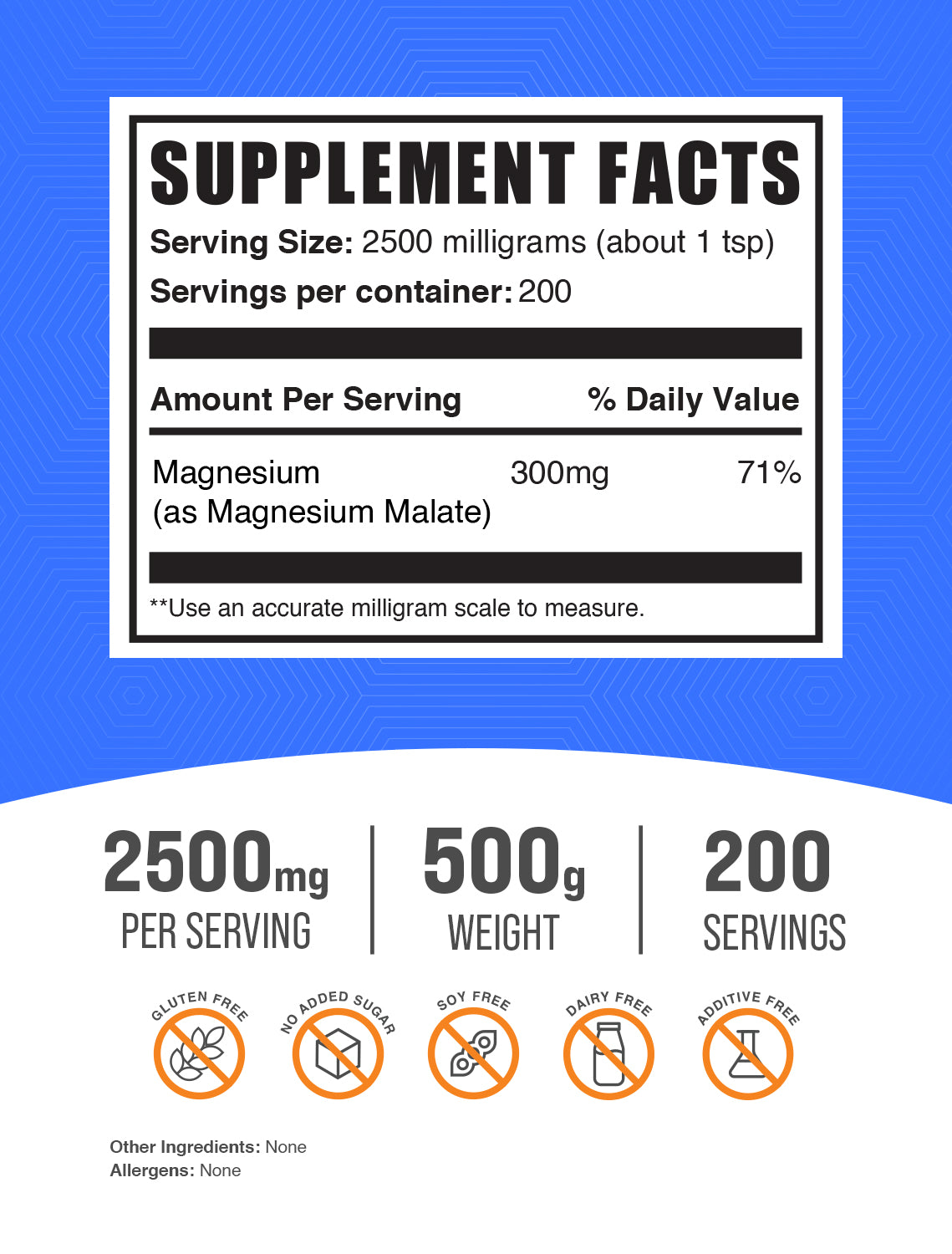 Magnesium Malate Label 500g