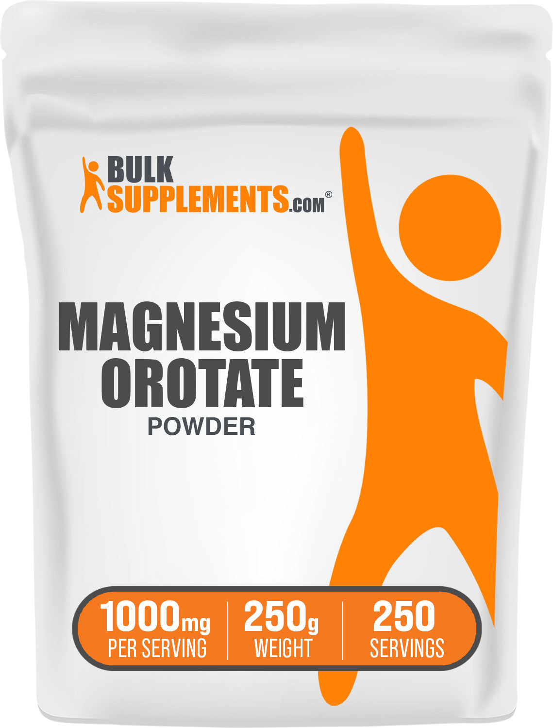 BulkSupplements.com Magnesium Orotate Powder Bag 250g