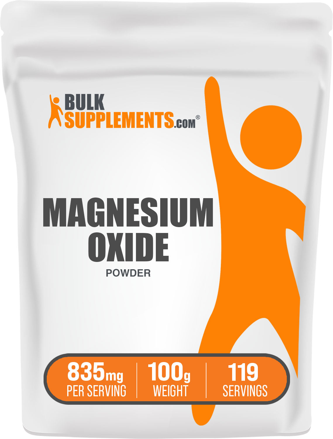 BulkSupplements Magnesium Oxide Powder 100g bag
