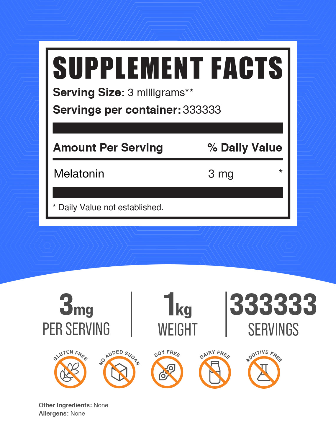 Melatonin Powder 1kg Label