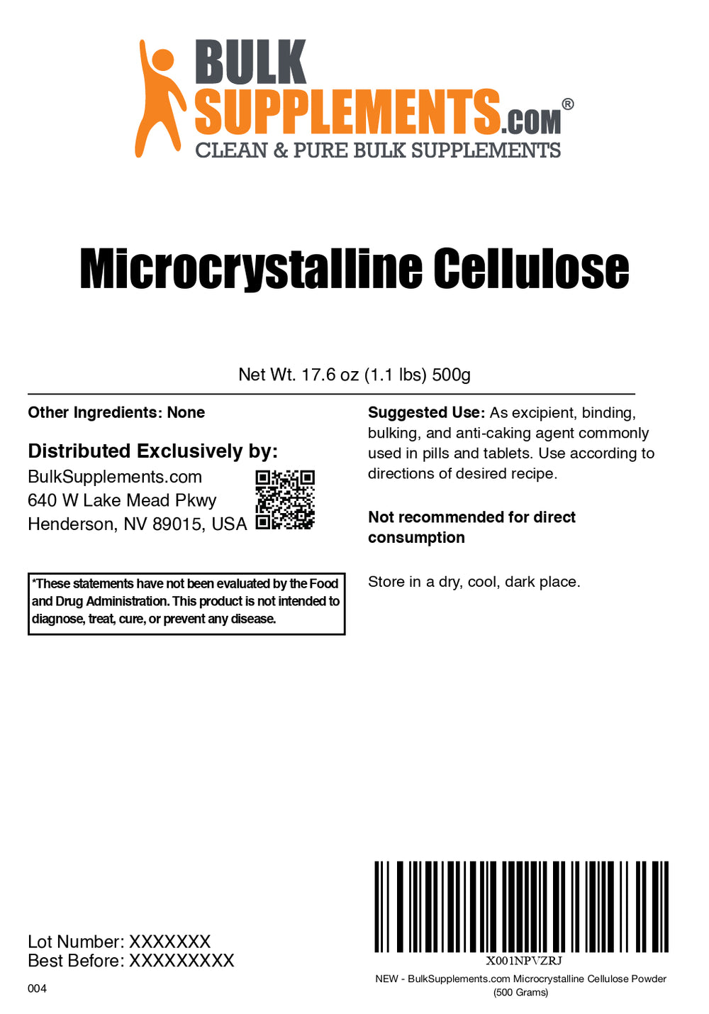 Mcc Powder Microcrystalline Cellulose Powder