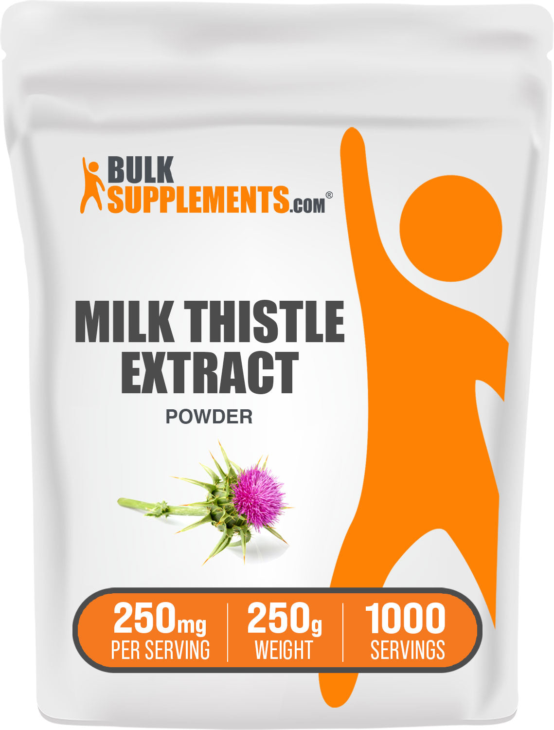 BulkSupplements Milk Thistle Extract Powder 250g bag